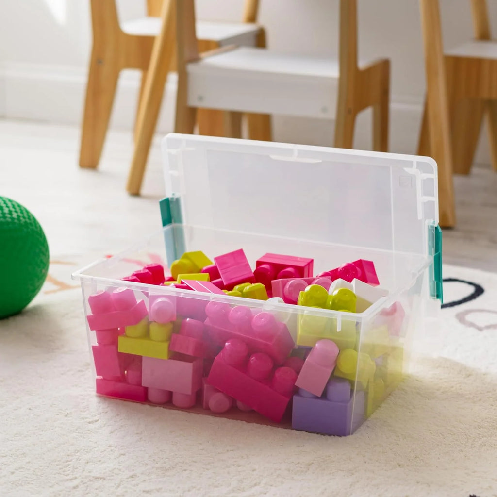 12 Qt Plastic Storage Bins, 4 Pack R4869