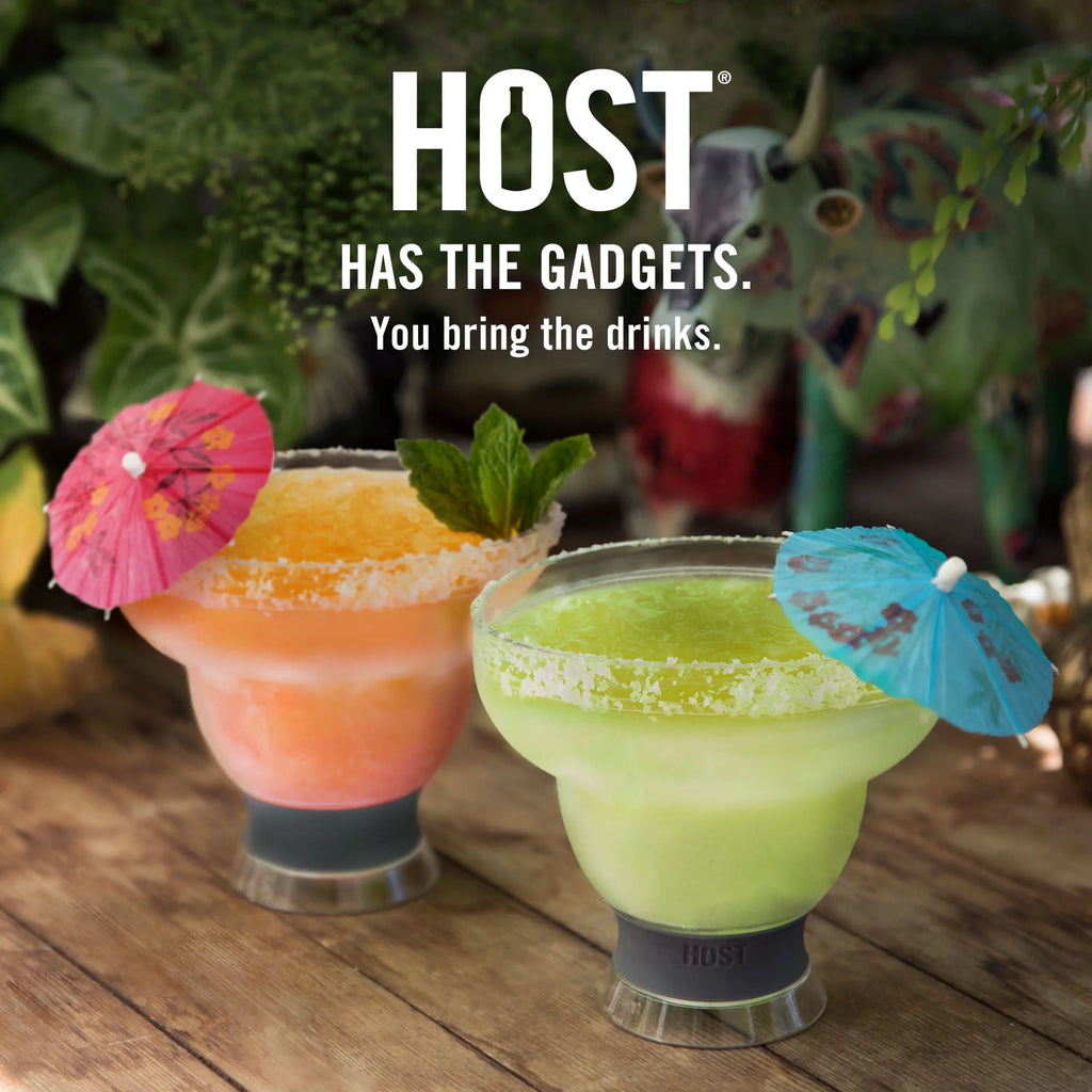 Grey Double Wall Plastic Margarita Glasses Set of 4 X7029