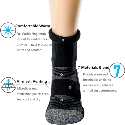 Cushion Moisture Wicking Arch Compression Boot Socks U786281