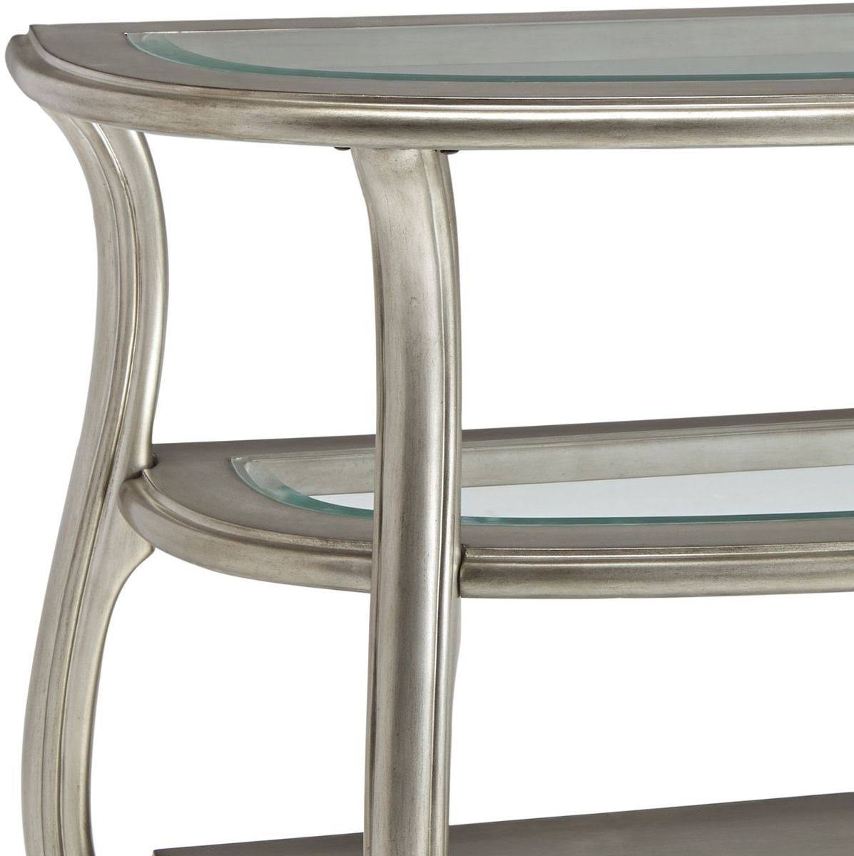 Silver Glass Accent Console Table J70518