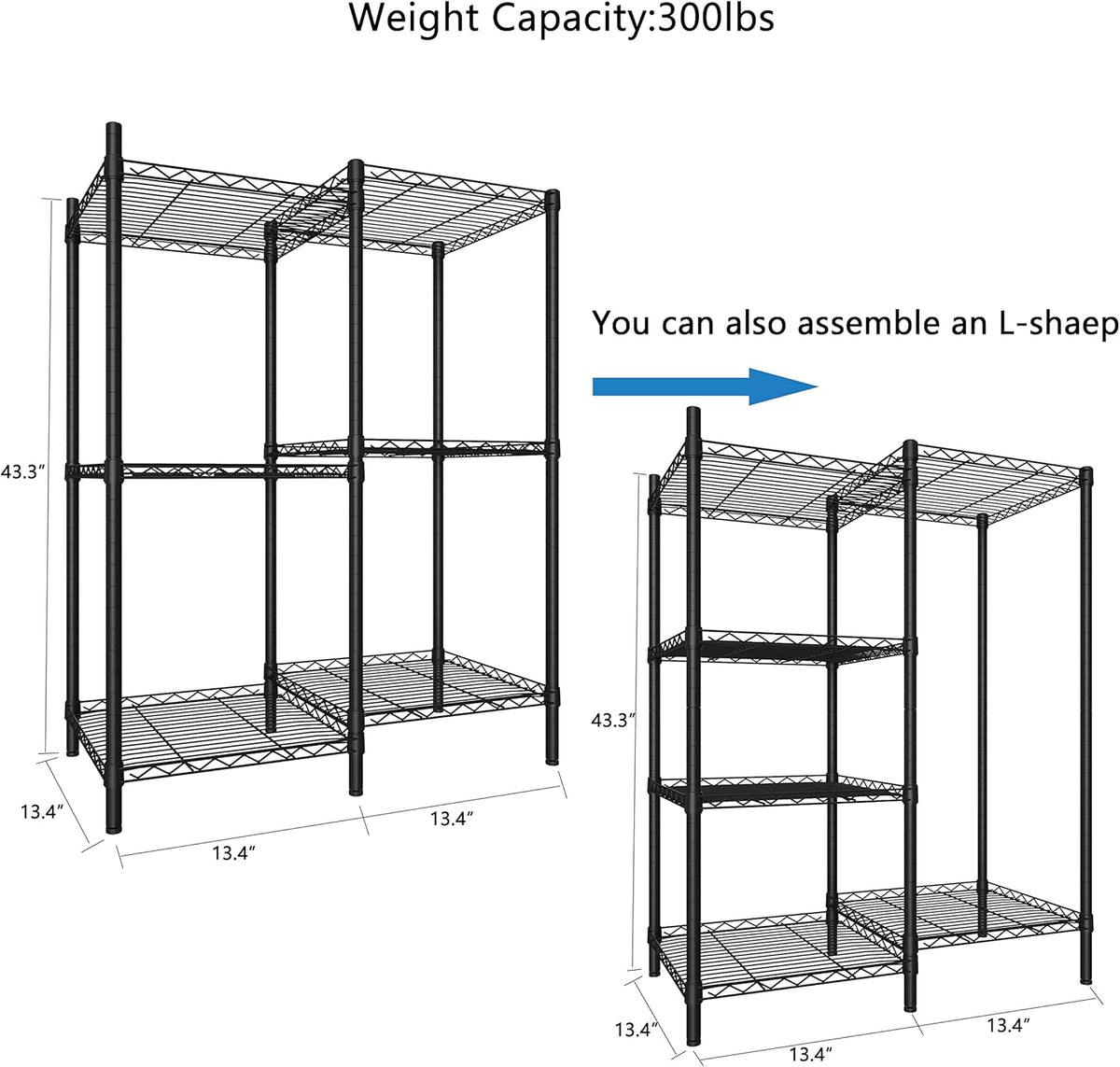6-Tier Metal Plant Stand Black J32315
