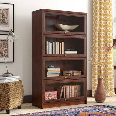 Midnight Blue Glass Barrister Bookcase R591023