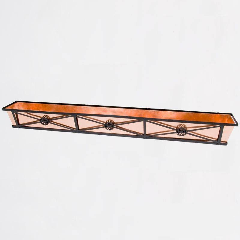 60x22 Medallion Decora Window Boxes with Copper Liner A906