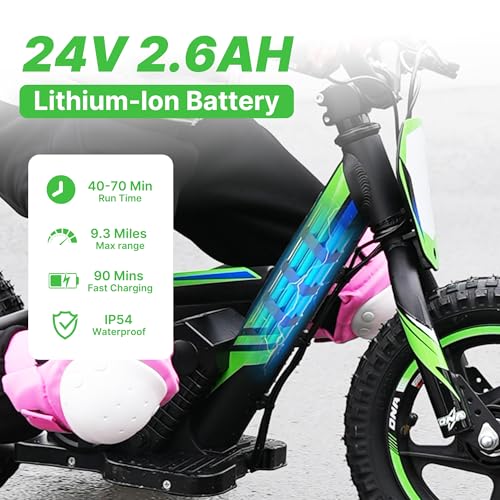 Lightweight 340W Electric Dirt Bike 24V 16-Inch Off-Road Tires P3657