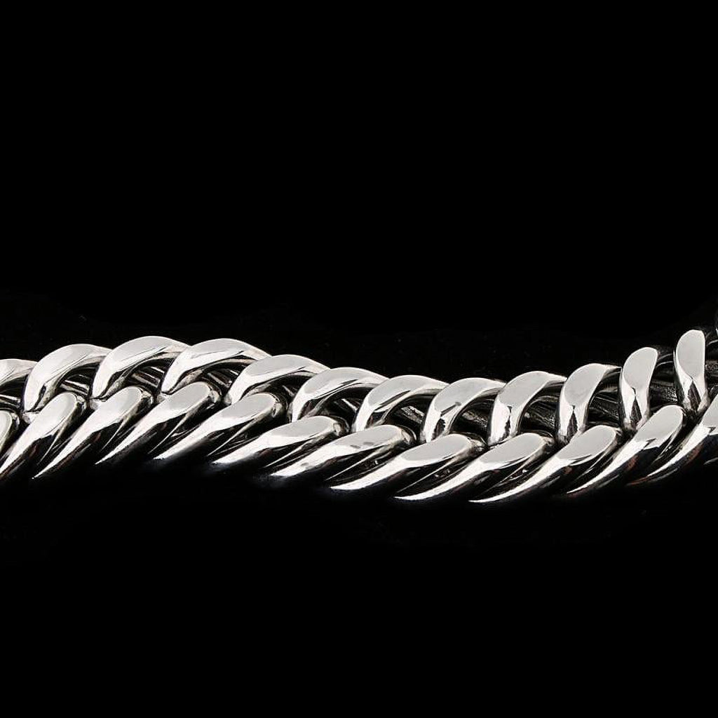 Stainless Steel Cuban Link Chain Necklace F442