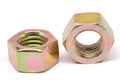 7/8x22-14 Fine Thread Grade 5 Finished Hex Nut Medium Carbon Steel Yellow Zinc Plated Pk 300 Z553639