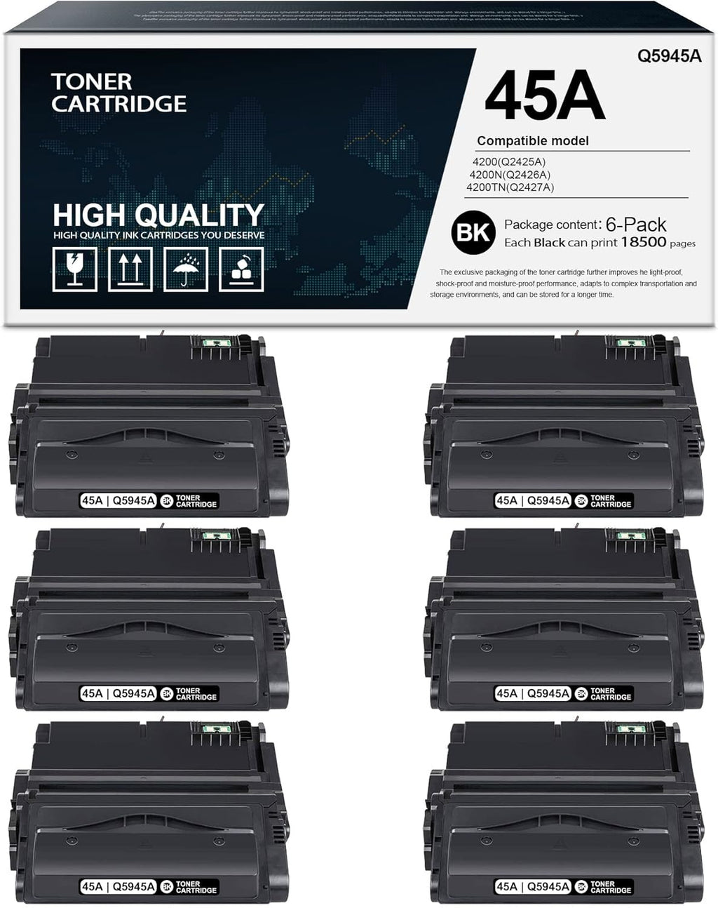 Black 6-Pack Toner Cartridge B28961