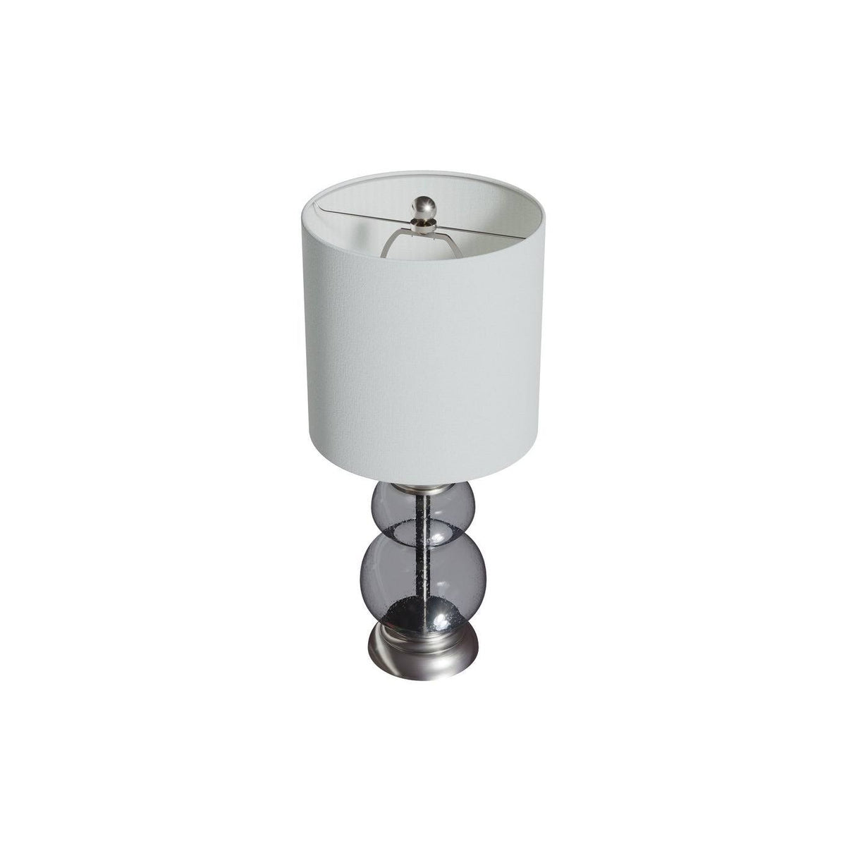 Clear Seeded Glass Accent Lamp Set of 2 G74613