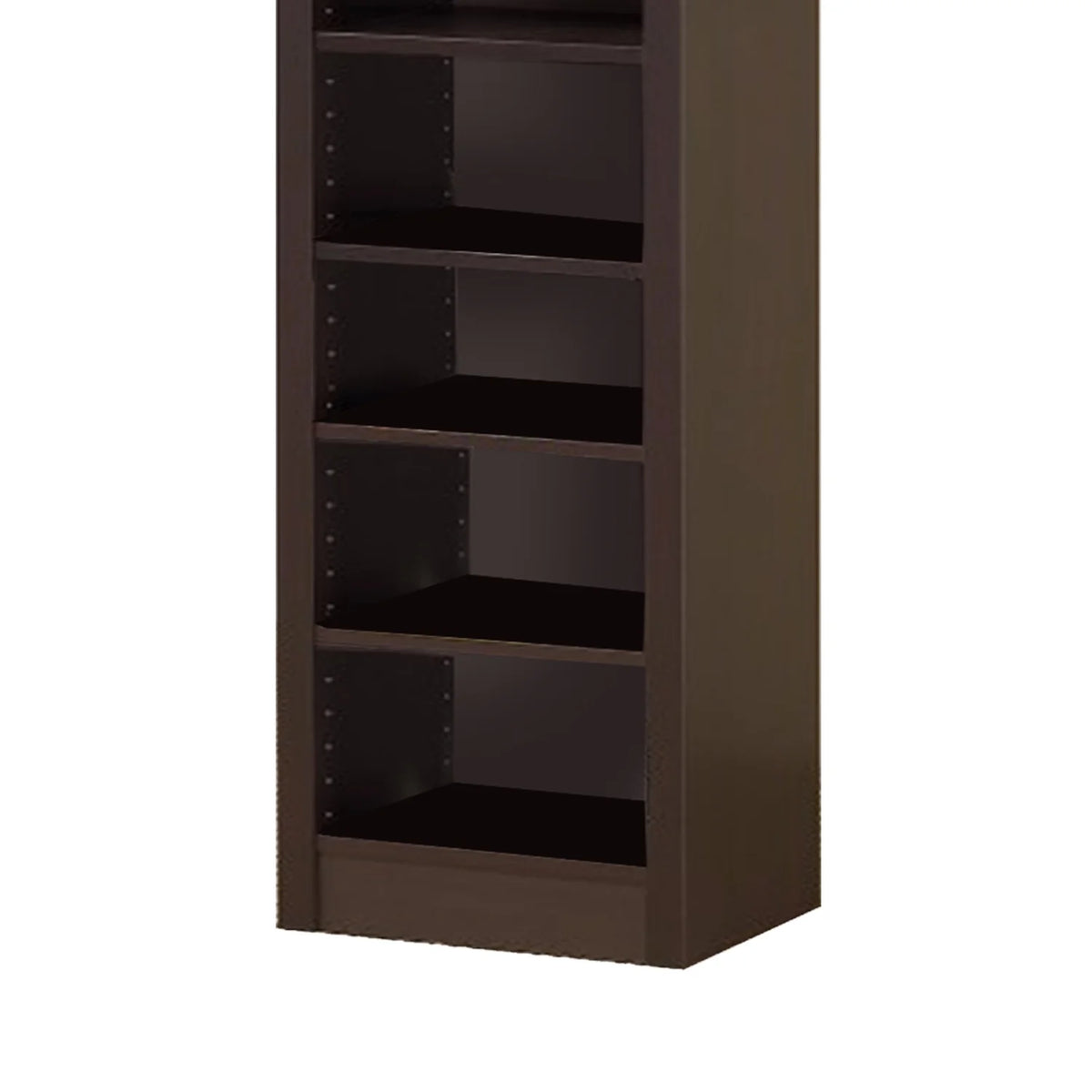 Modern MDF and Wood Bookcase with 9 Shelves in Dark Brown A951359