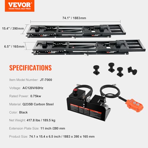 7,000 LBS Capacity Heavy-Duty Carbon Steel Car Lift A29622