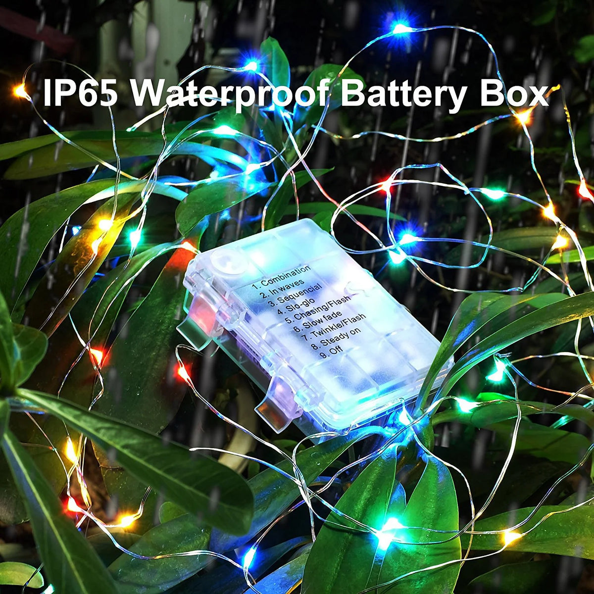 100 Led Multicolor Fairy String Lights with Remote Timer B637