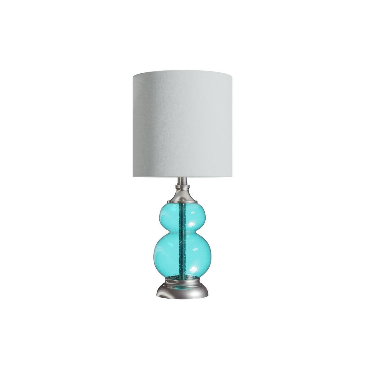 Clear Seeded Glass Accent Lamp Set of 2 G74613