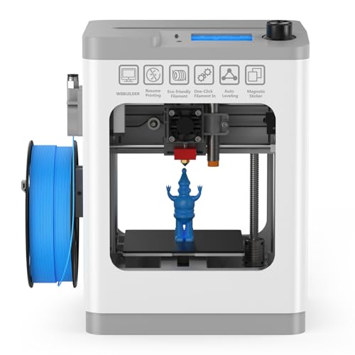 Mini 3D Printer, FDM 3D Printer, Fully Assembled Auto Leveling, Resume Printing, Removable Flexible Magnetic Build Plate U76767