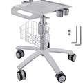 Mobile Trolley Cart Height Adjustable Rolling Desktop Cart with Large Tabletop A10348