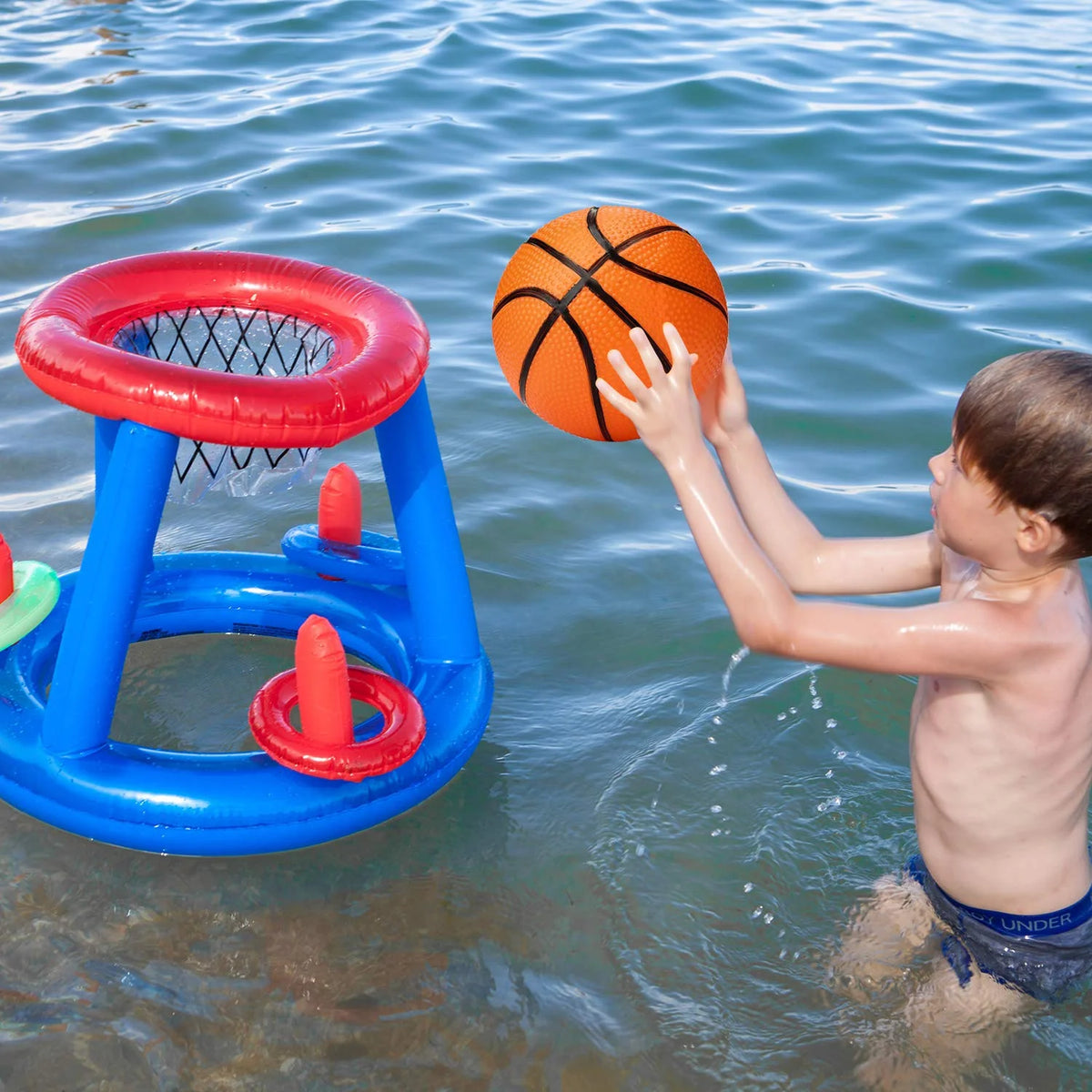 3 Packs 4.7 Inch Mini Inflatable Plastic Basketballs Toy N4520
