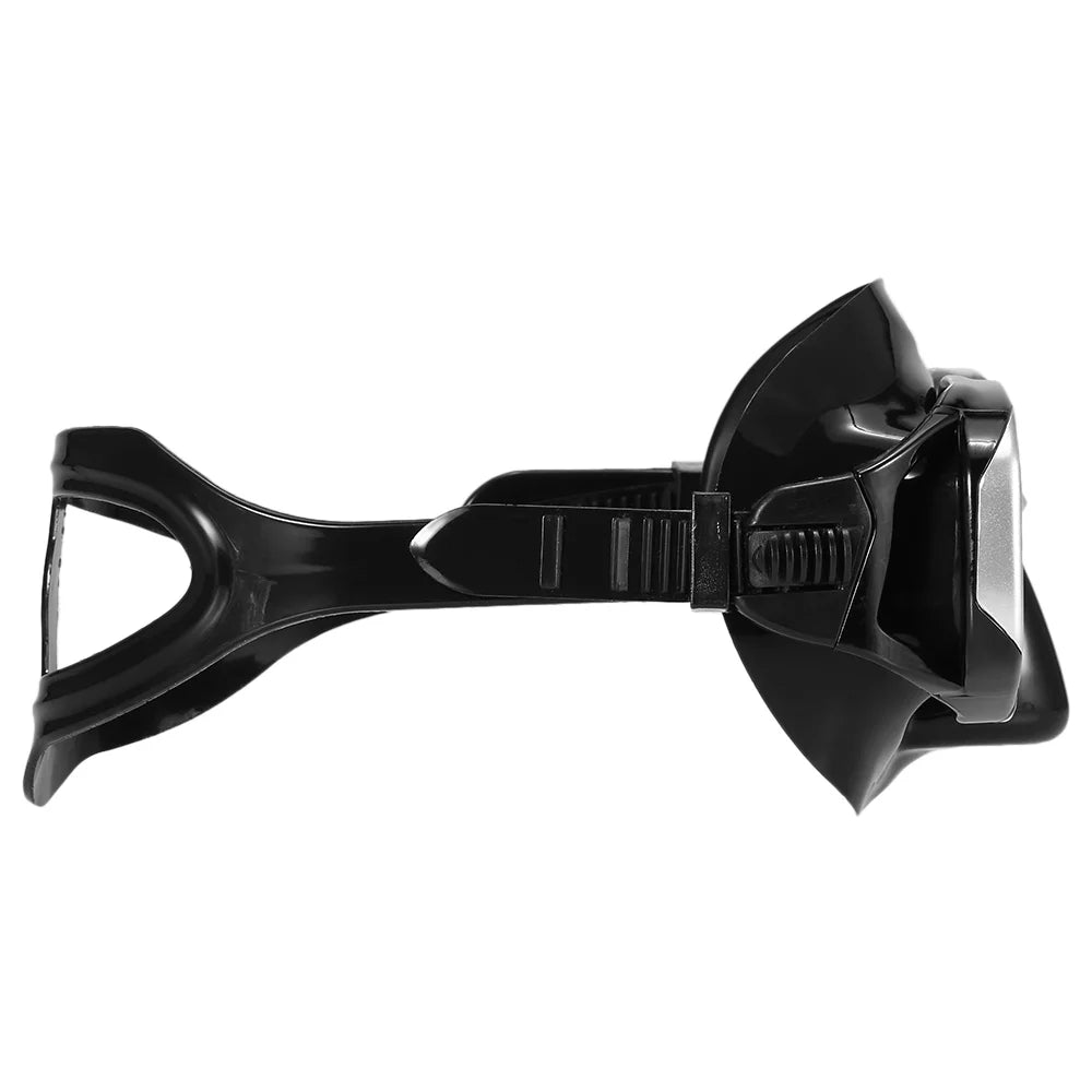Freediving Snorkel Set with Tempered Glass Lens Goggles L355