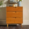 Solid Wood Walnut 3-Drawer Dresser T631