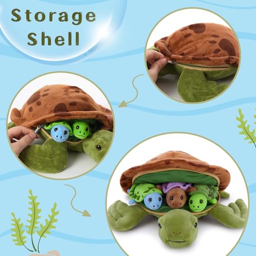23" 5-in-1 Shark Stuffed Animal Plush Set D79279