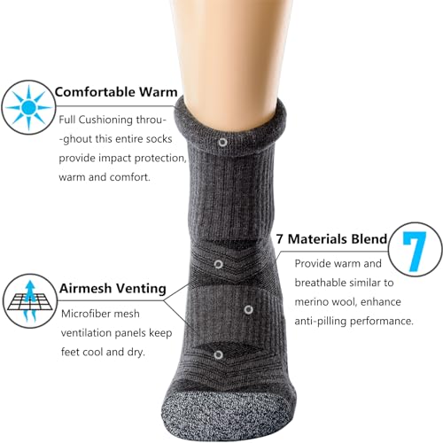 Cushion Moisture Wicking Arch Compression Boot Socks U786281