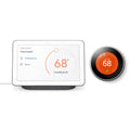 Nest Hub and Nest Learning Thermostat 3rd Gen in Polished Steel H1409