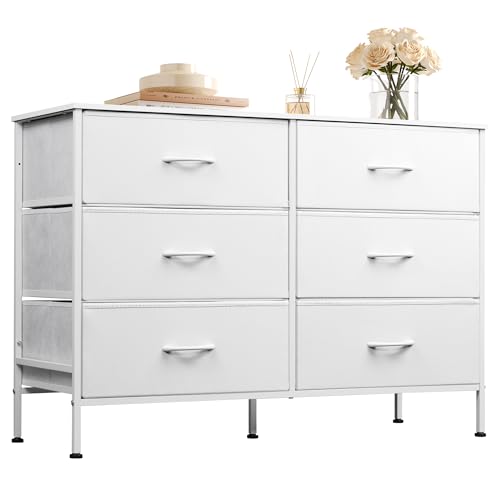 Wide 6 Drawer Fabric Storage Dresser I93695
