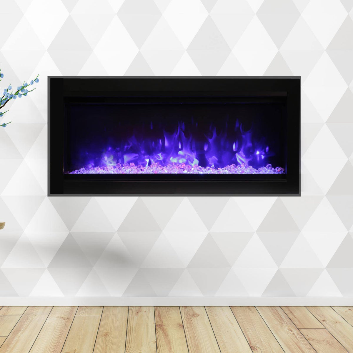 34 in. Electric Built-in with Glass Black Steel Surround P268
