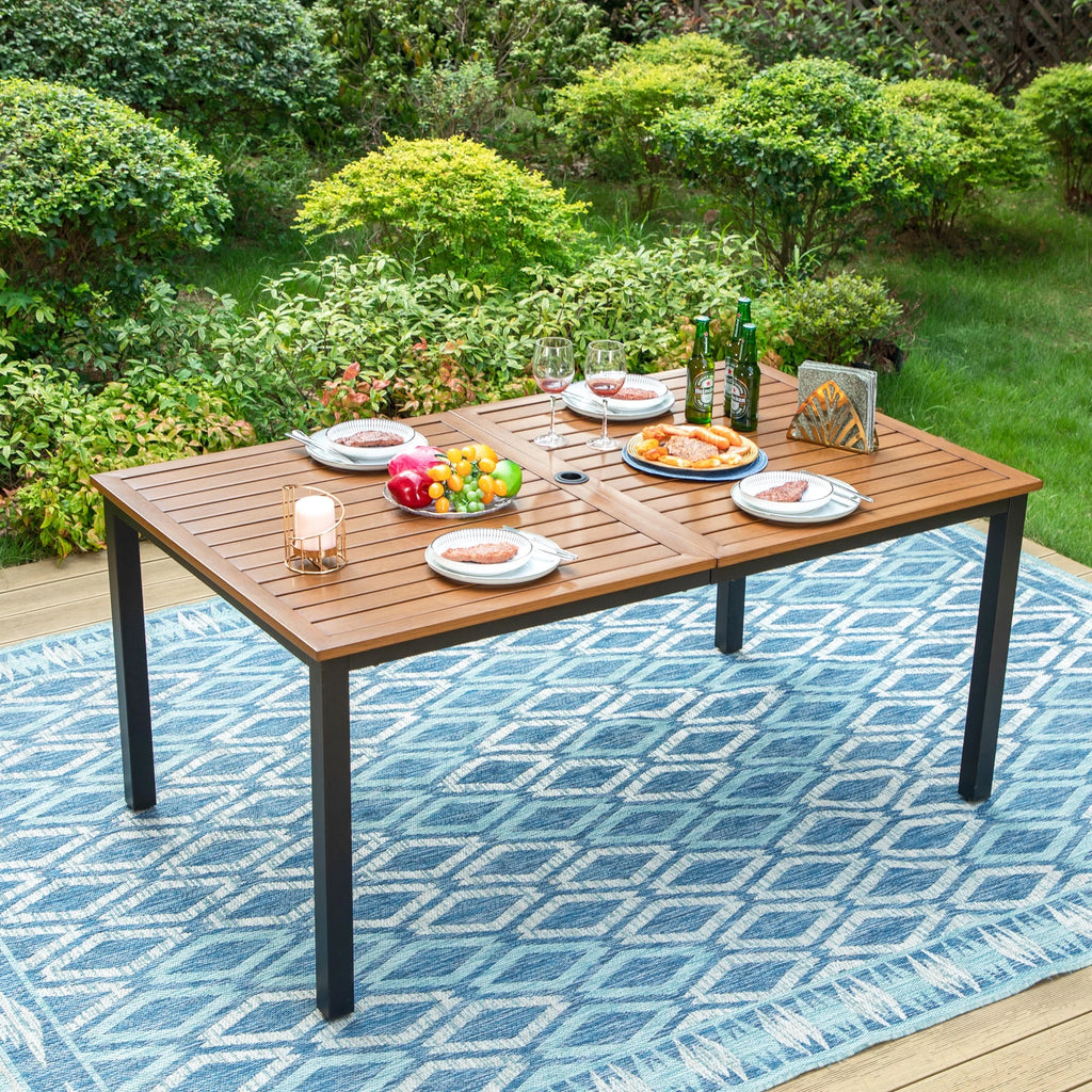 7-Piece Outdoor Dining Set with Swivel Chairs and Table U4163