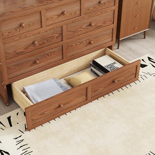 Full Size Walnut Murphy Bed with Charging Station and Drawers S123