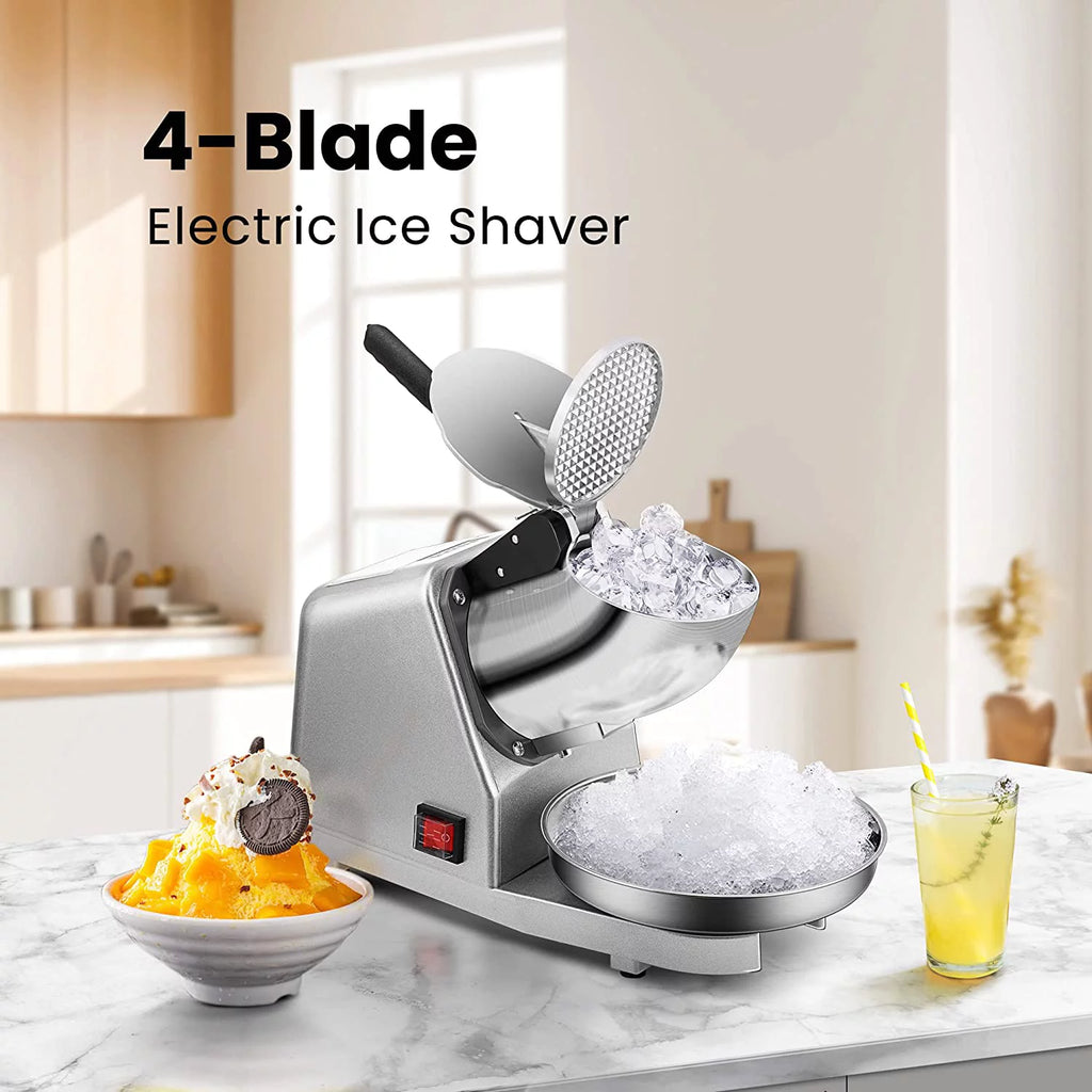 4 Blades Electric Ice Crusher Shaver Snow Cone Maker Machine J99781