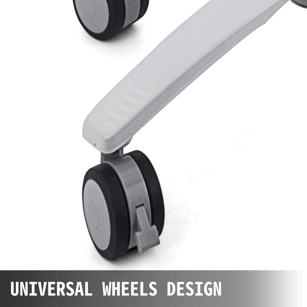 Mobile Trolley Cart Height Adjustable Rolling Desktop Cart with Large Tabletop A10348