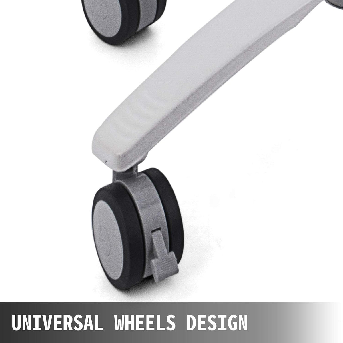 Mobile Trolley Cart Height Adjustable Rolling Desktop Cart with Large Tabletop A10348