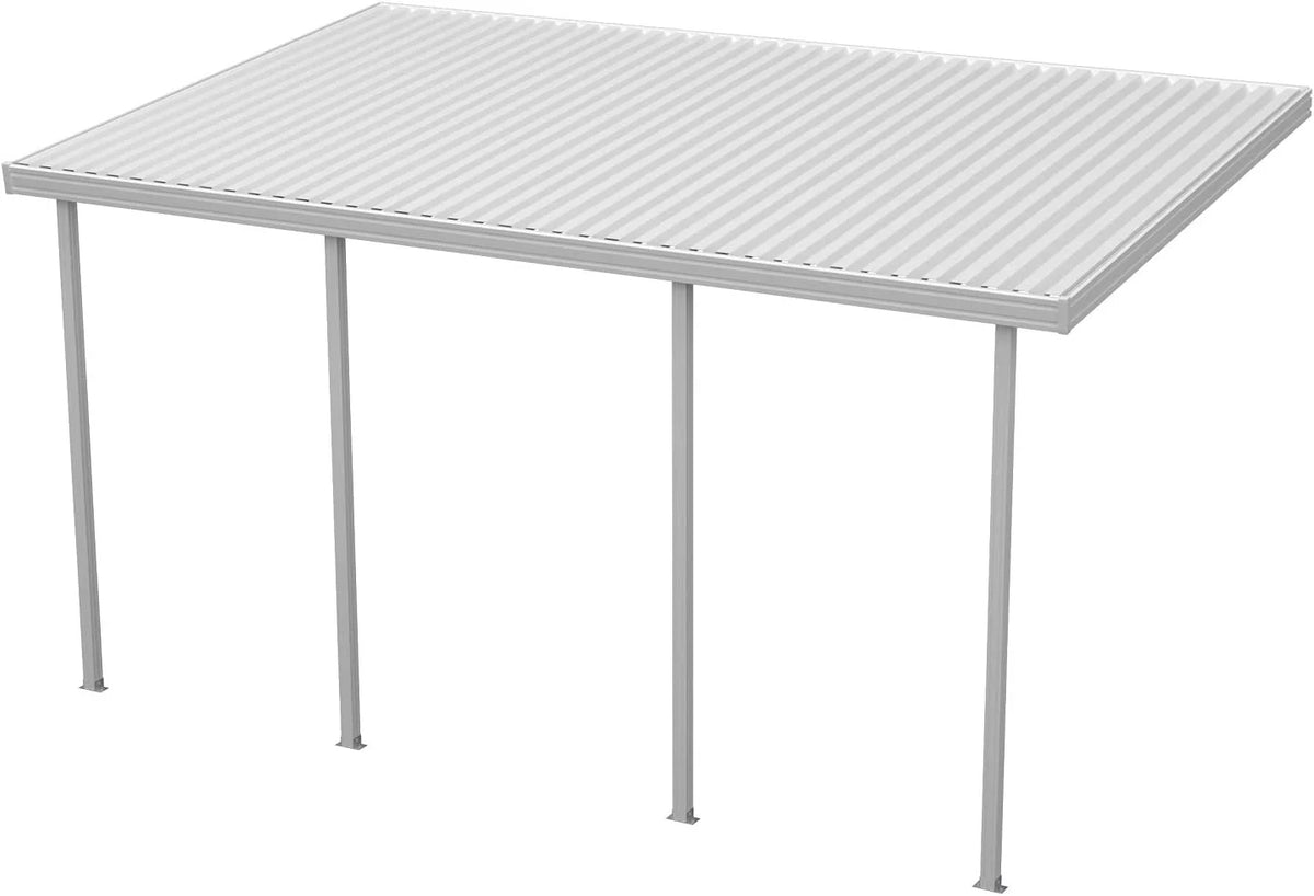 White Aluminum Patio Cover with 4 Posts F614