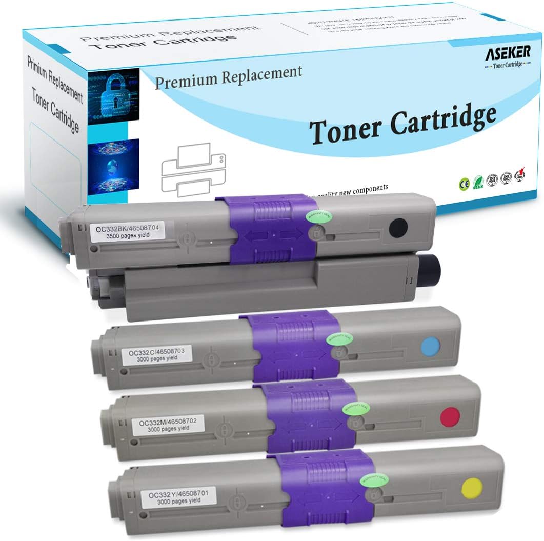 4 Pack High Yield Toner Cartridge for Oki Printers (BK/C/M/Y) N1627