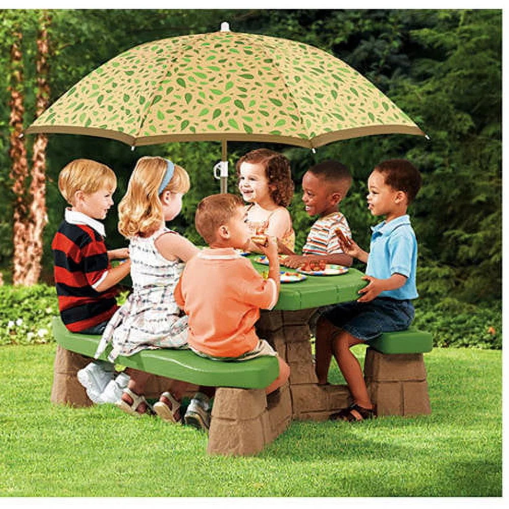 Kids Picnic Table with Umbrella P84559