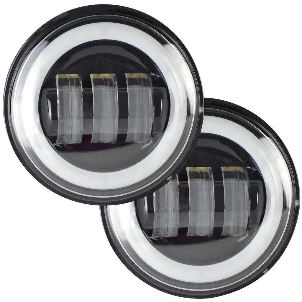 Black 4.5 inch Round LED Passing Lamp Kit I4462