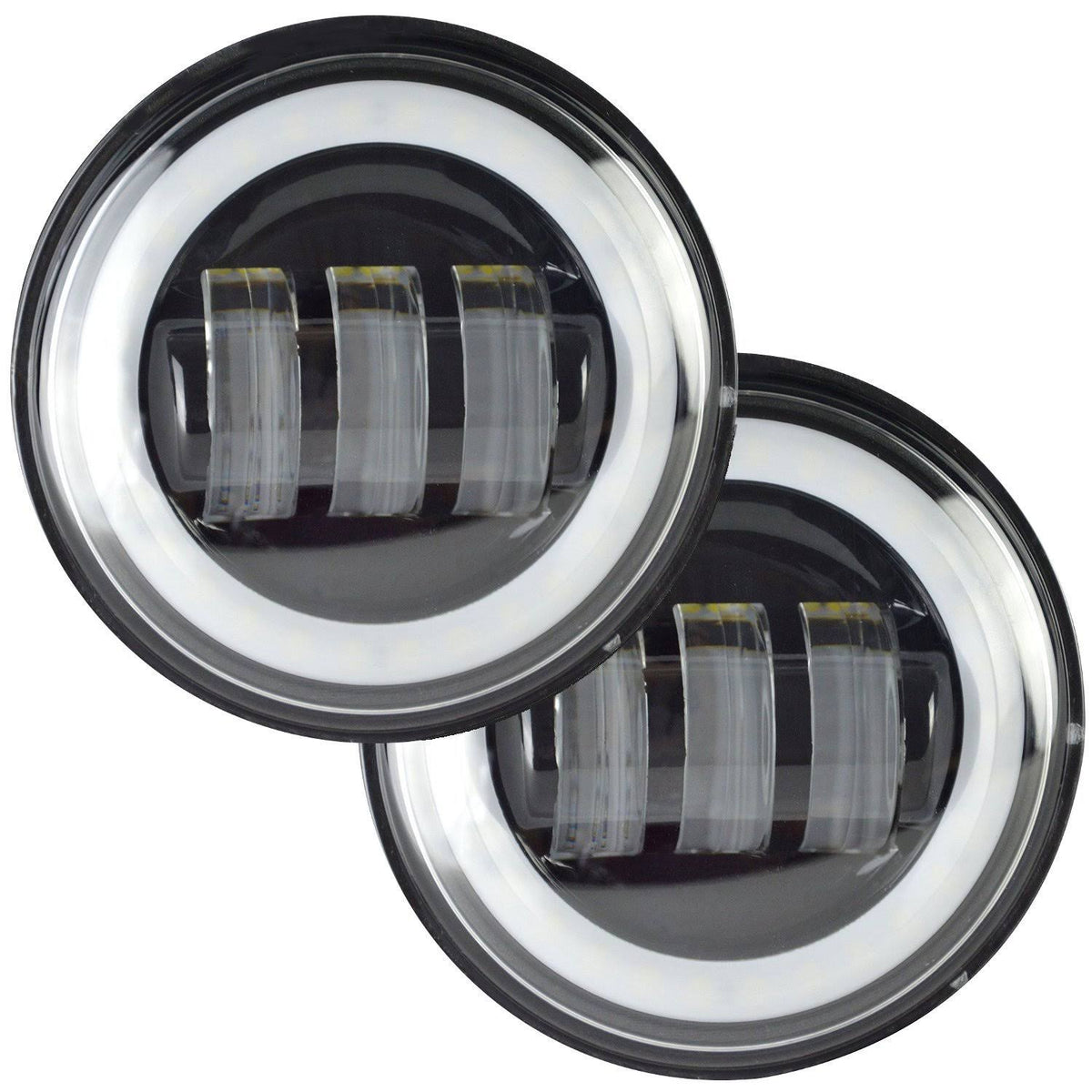 Black 4.5 inch Round LED Passing Lamp Kit I4462