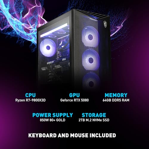 AMD Ryzen R7-7700 Geforce RTX 4060 16GB DDR5 1TB m.2 SSD Windows 11 Home Gaming Desktop Z936798