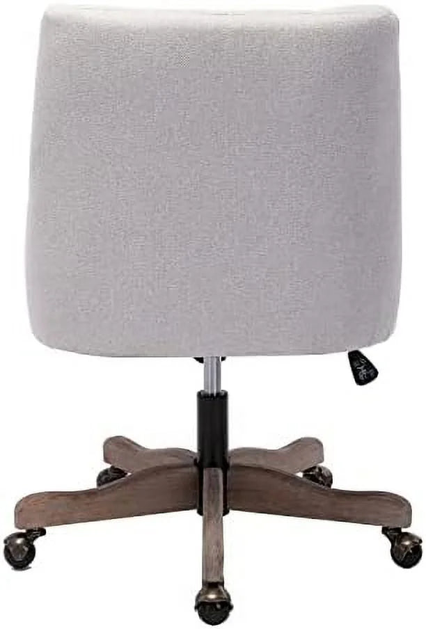 Blue Tufted Swivel Home Office Chair T595