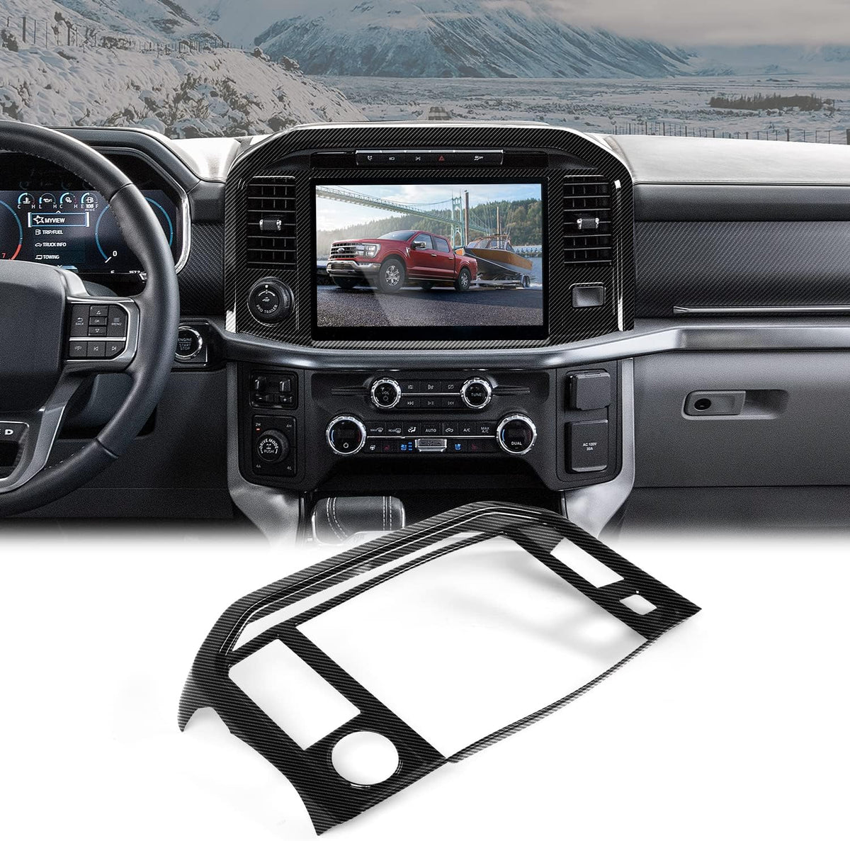 Red Center Console Dashboard Navigation Panel Cover E92057