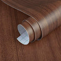 Walnut Brown Wood Contact Paper 24x354 inch Self-Adhesive Vinyl Wrap X51766