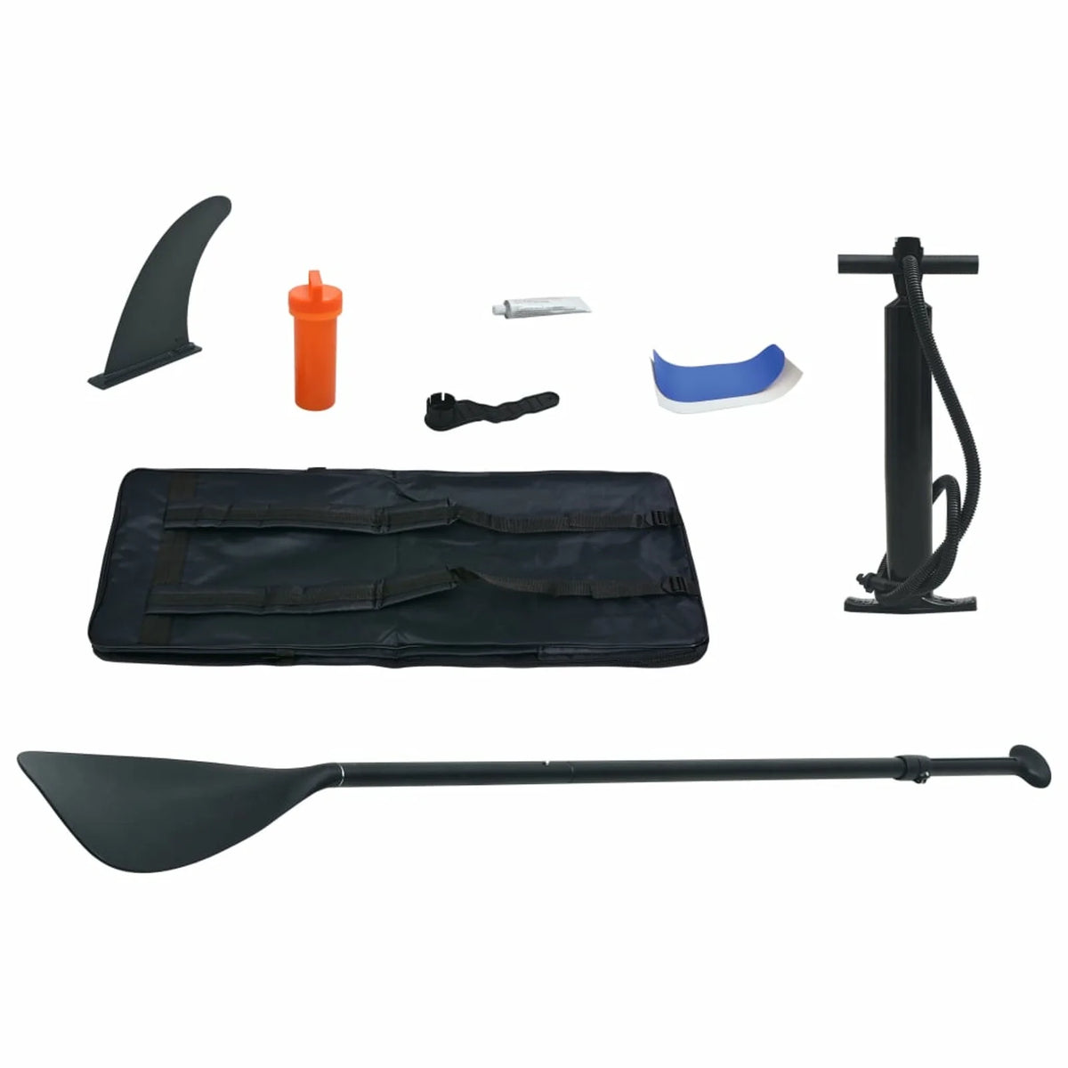Inflatable Paddle Board Set with Oar, Fin, Hand Pump, Repair Kit and Carrying Bag X53137