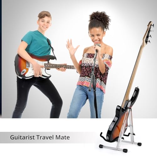 Hardwood Black Foldable Guitar Stand I92216
