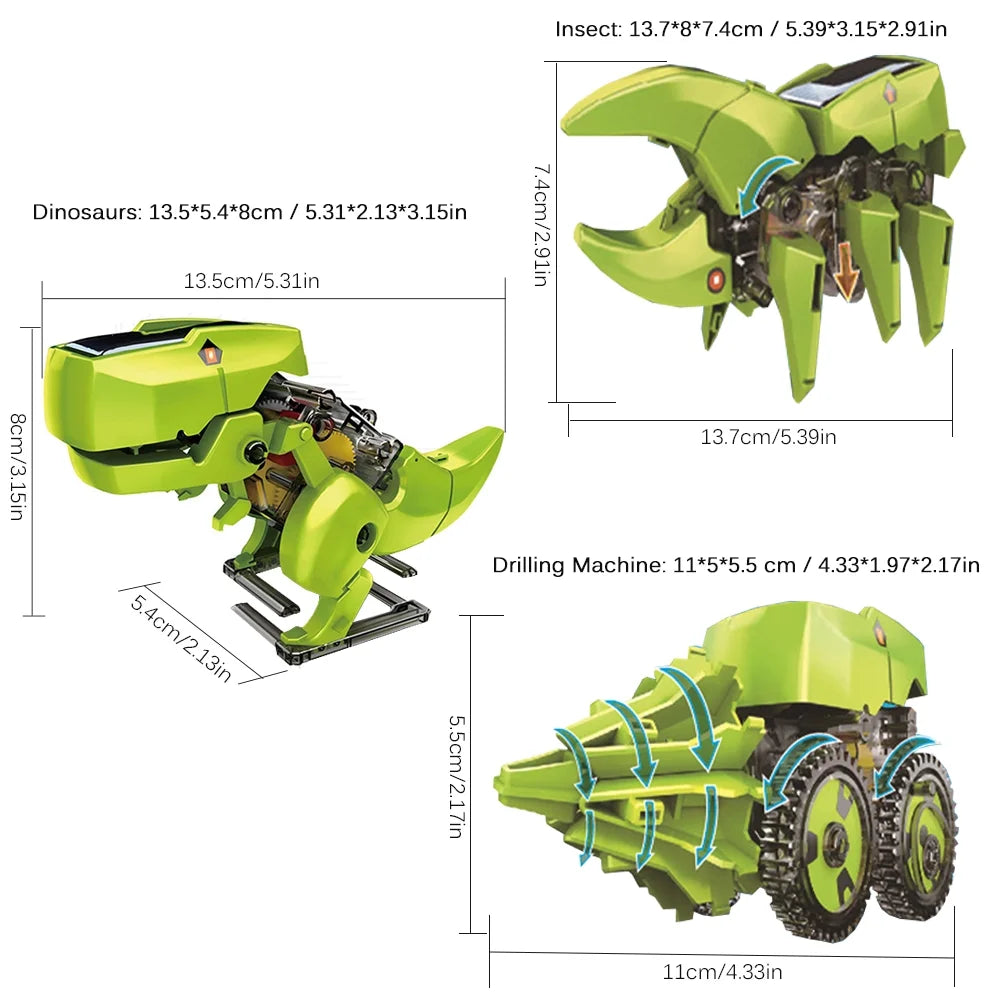 3 in 1 Solar Robot DIY STEM Science Experiment Assembly Model Q210