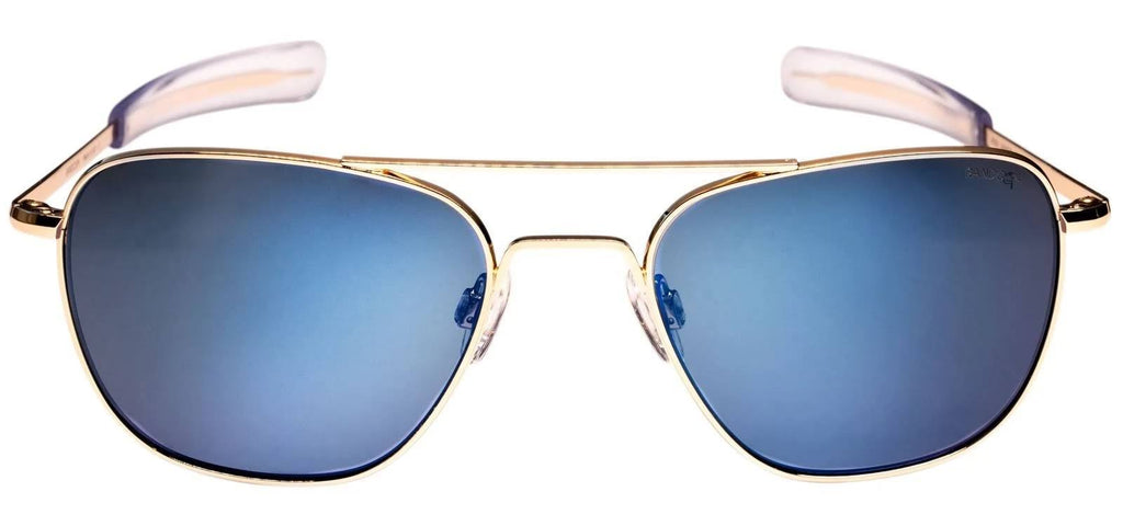 Aviator Bayonet Temple Sunglasses in Gold R477