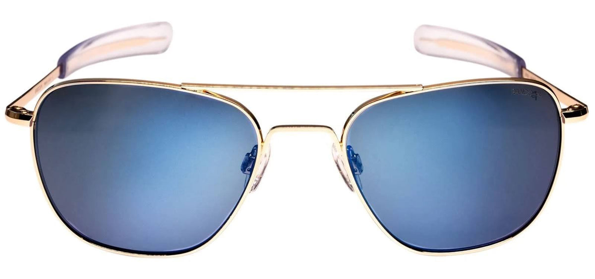 Aviator Bayonet Temple Sunglasses in Gold R477