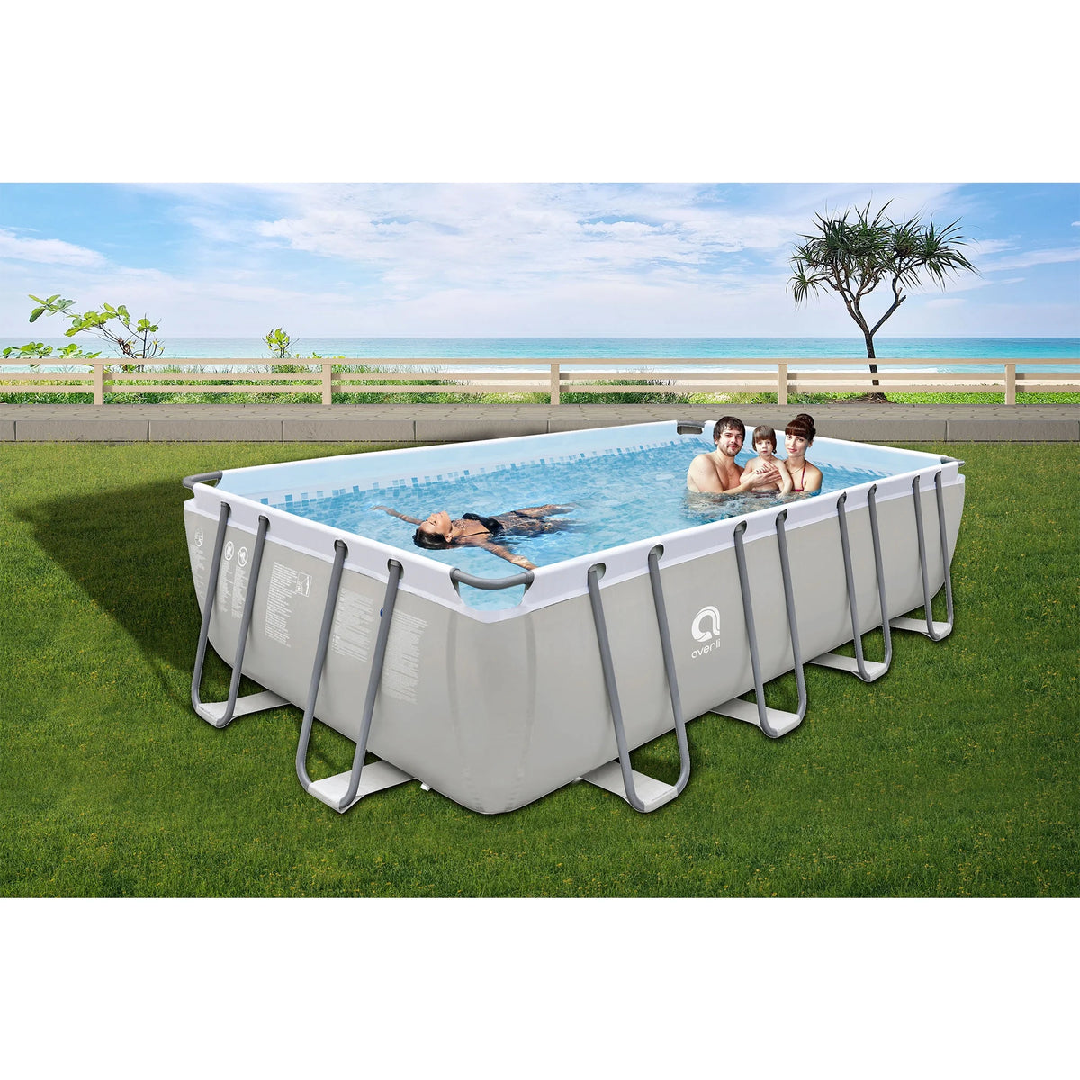 18 x 10 Foot Steel Frame Swimming Pool W3210