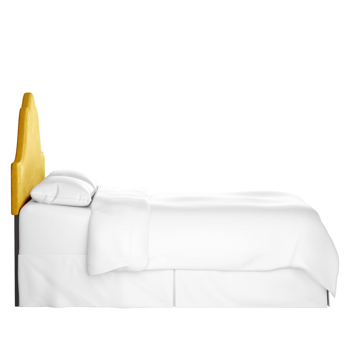 Yellow Velvet Arched Headboard I62662