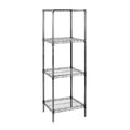 Silver Epoxy 4 Tier Wire Shelving Starter Unit C728