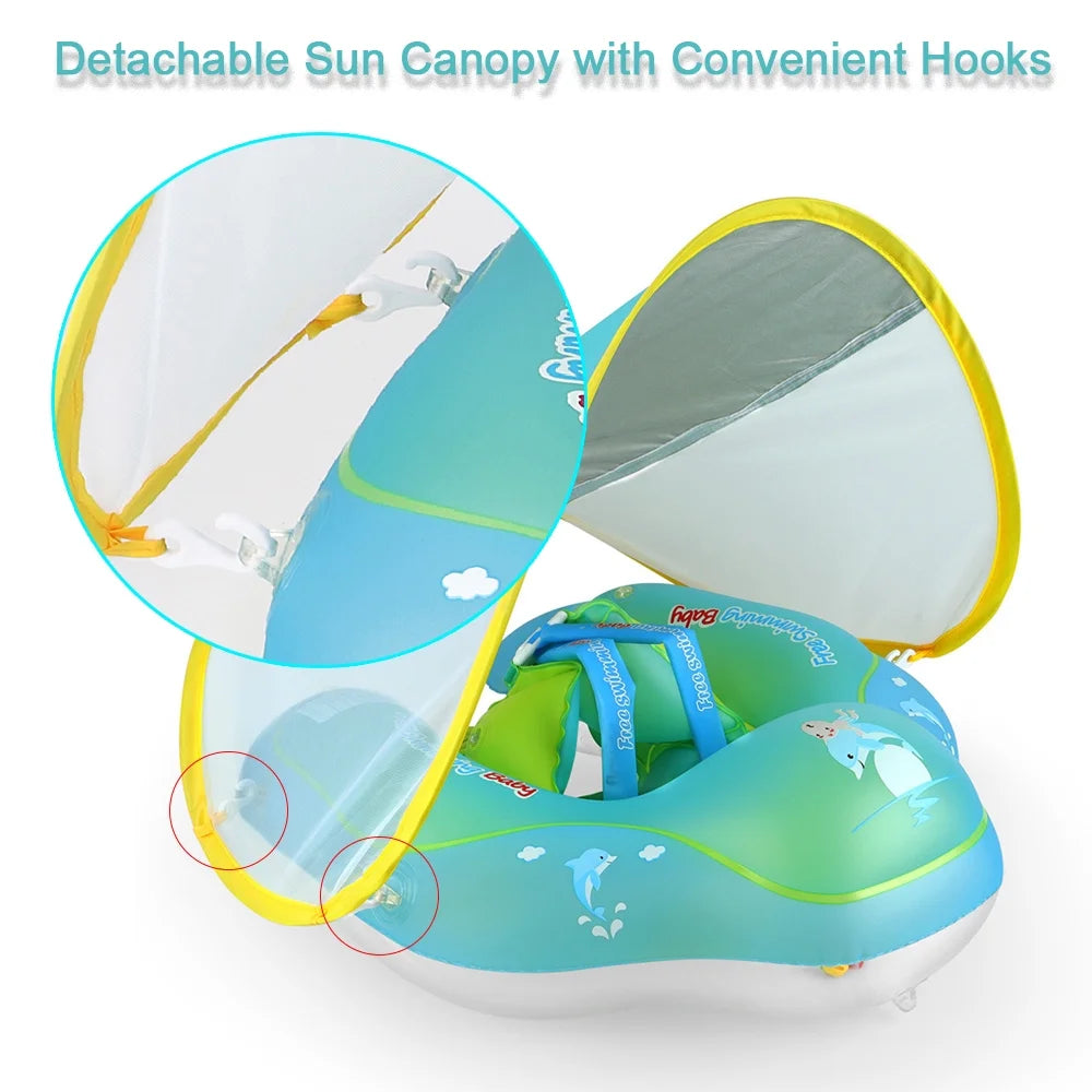 Inflatable Baby Swim Ring with Removable Canopy E804