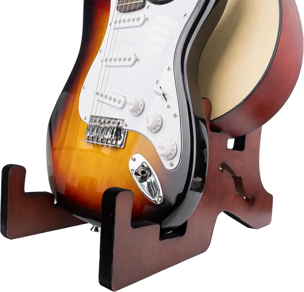 Wooden Guitar Stand with Foam Padded (2 Space) R826